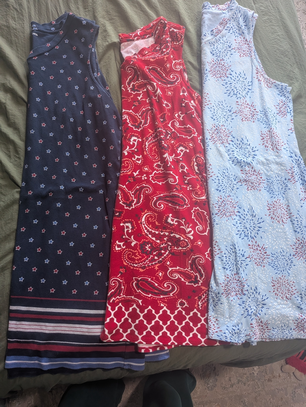 Kim Rogers Cotton Dress Bundle Of 3 Women's Size XL 4th Of July, Summer, Holiday - Picture 2 of 10